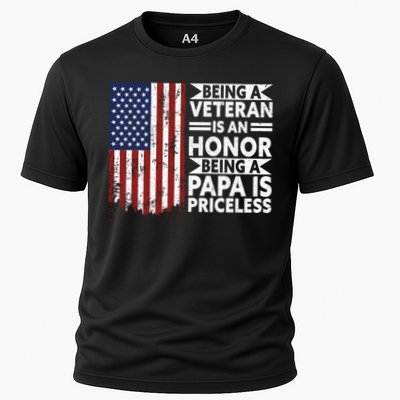 Veteran Honor Papa Priceless Proud American Veteran Dad Gift Performance Shirt