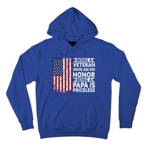 Veteran Honor Papa Priceless Proud American Veteran Dad Gift Hoodie