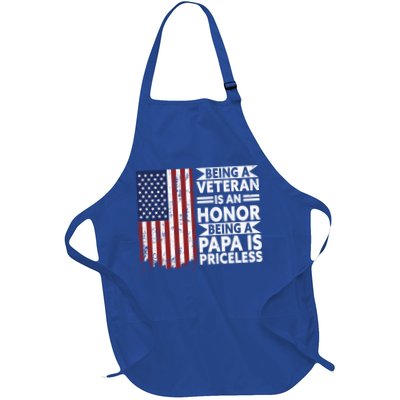 Veteran Honor Papa Priceless Proud American Veteran Dad Gift Apron