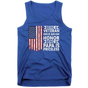 Veteran Honor Papa Priceless Proud American Veteran Dad Gift Tank Top