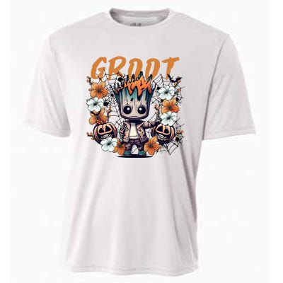 Vintage Halloween Pumpkin Baby Halloween Guardian Cooling Performance Crew T-Shirt