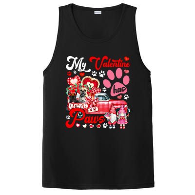 Valentine Has Paws Couple French Bulldogs On Pickup Gnomes Gift PosiCharge Competitor Tank