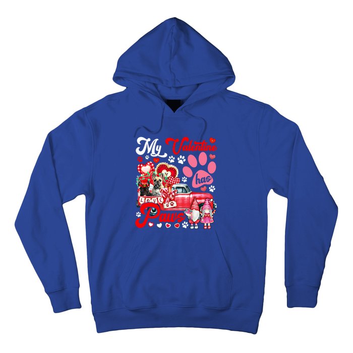 Valentine Has Paws Couple French Bulldogs On Pickup Gnomes Gift Hoodie