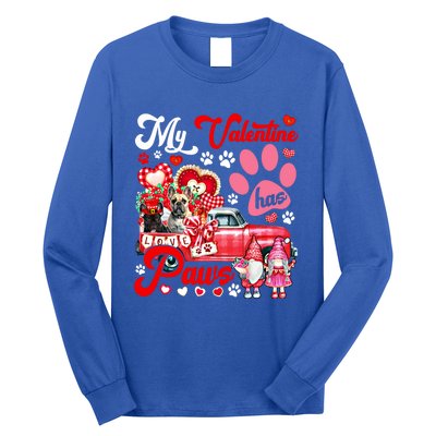 Valentine Has Paws Couple French Bulldogs On Pickup Gnomes Gift Long Sleeve Shirt