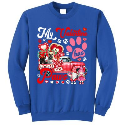 Valentine Has Paws Couple French Bulldogs On Pickup Gnomes Gift Sweatshirt