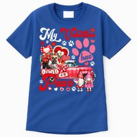 Valentine Has Paws Couple French Bulldogs On Pickup Gnomes Gift Tall T-Shirt