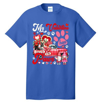 Valentine Has Paws Couple French Bulldogs On Pickup Gnomes Gift Tall T-Shirt