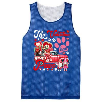 Valentine Has Paws Couple French Bulldogs On Pickup Gnomes Gift Mesh Reversible Basketball Jersey Tank