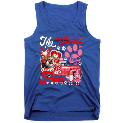 Valentine Has Paws Couple French Bulldogs On Pickup Gnomes Gift Tank Top