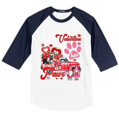 Valentine Has Paws Couple French Bulldogs On Pickup Gnomes Gift Baseball Sleeve Shirt