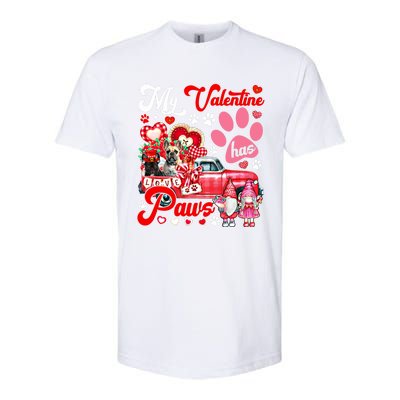 Valentine Has Paws Couple French Bulldogs On Pickup Gnomes Gift Softstyle CVC T-Shirt