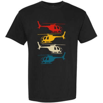 Vintage Helicopter Pilot Aviation Retro  Garment-Dyed Heavyweight T-Shirt