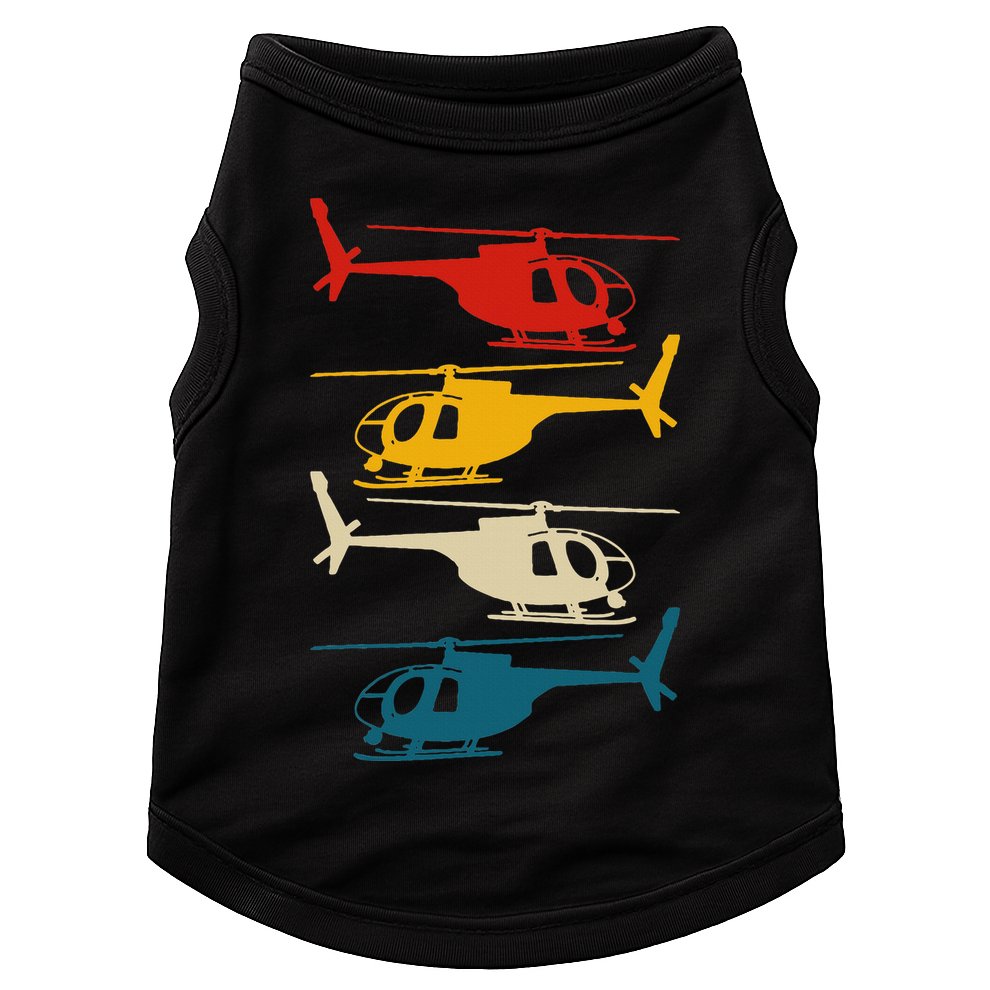 Vintage Helicopter Pilot Aviation Retro  Doggie Tank