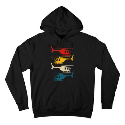 Vintage Helicopter Pilot Aviation Retro  Hoodie