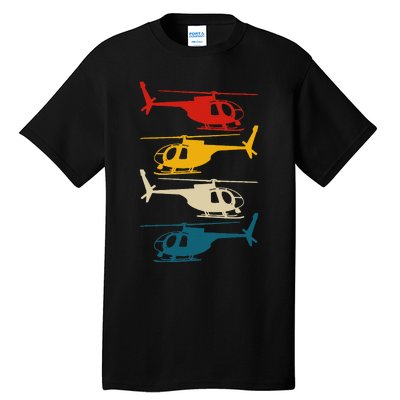 Vintage Helicopter Pilot Aviation Retro  Tall T-Shirt