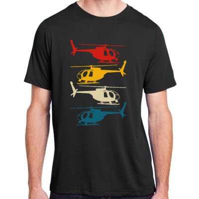 Vintage Helicopter Pilot Aviation Retro  Adult ChromaSoft Performance T-Shirt