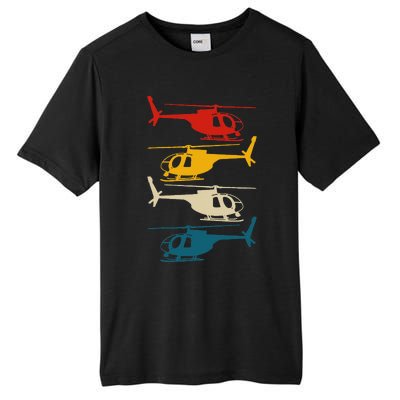 Vintage Helicopter Pilot Aviation Retro  Tall Fusion ChromaSoft Performance T-Shirt