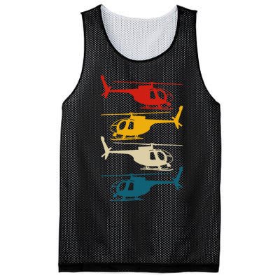 Vintage Helicopter Pilot Aviation Retro  Mesh Reversible Basketball Jersey Tank