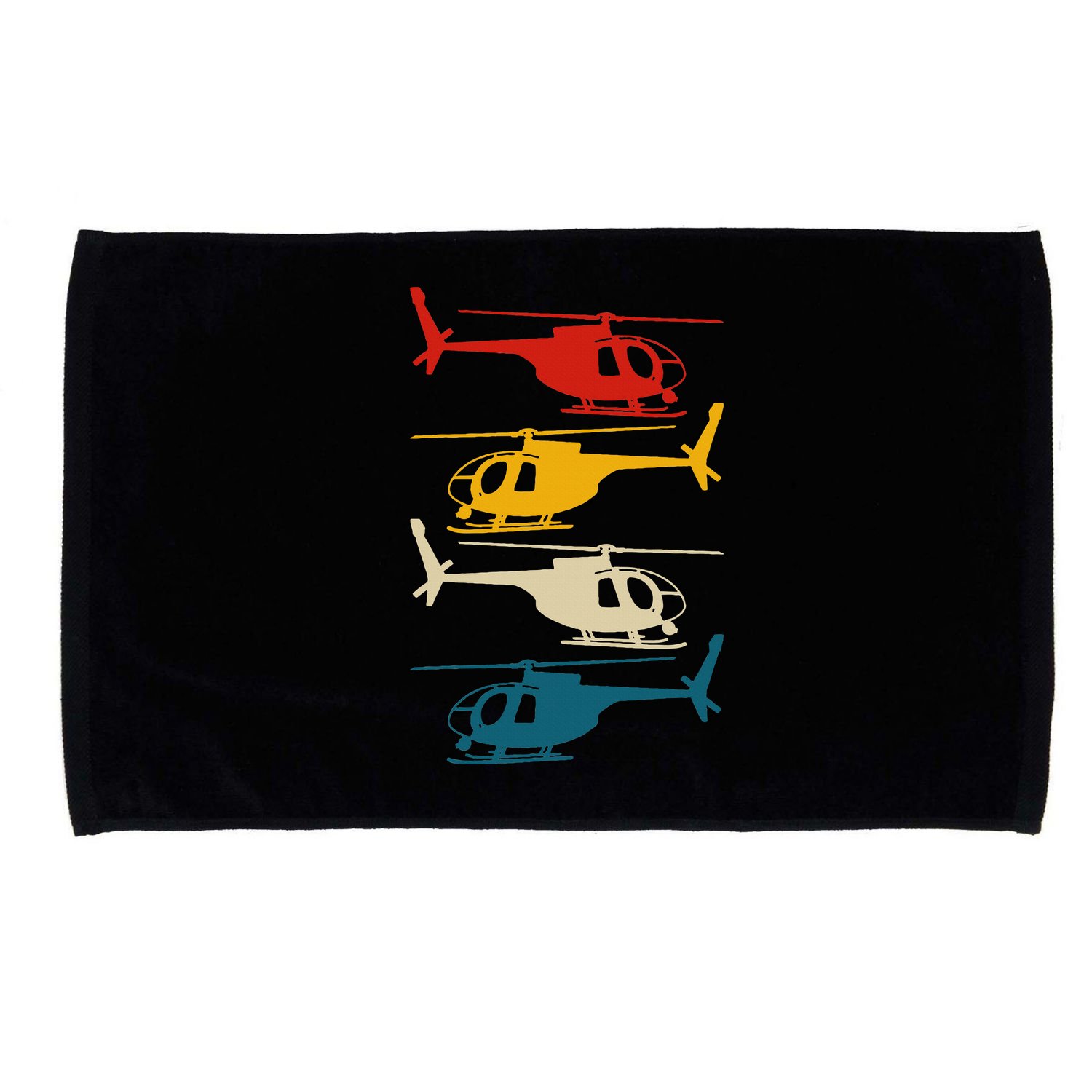 Vintage Helicopter Pilot Aviation Retro  Microfiber Hand Towel