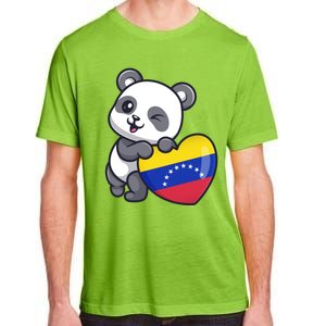 Venezuela Heart Panda Pride Venezuelan Flag Roots Souvenir Funny Gift Adult ChromaSoft Performance T-Shirt