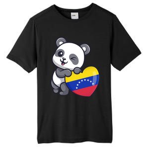 Venezuela Heart Panda Pride Venezuelan Flag Roots Souvenir Funny Gift Tall Fusion ChromaSoft Performance T-Shirt