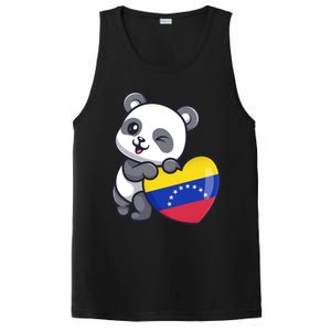 Venezuela Heart Panda Pride Venezuelan Flag Roots Souvenir Funny Gift PosiCharge Competitor Tank