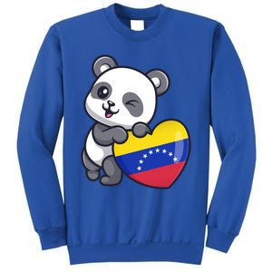 Venezuela Heart Panda Pride Venezuelan Flag Roots Souvenir Funny Gift Sweatshirt