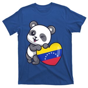 Venezuela Heart Panda Pride Venezuelan Flag Roots Souvenir Funny Gift T-Shirt