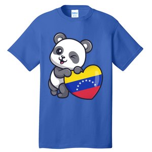 Venezuela Heart Panda Pride Venezuelan Flag Roots Souvenir Funny Gift Tall T-Shirt