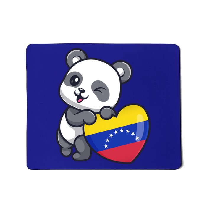 Venezuela Heart Panda Pride Venezuelan Flag Roots Souvenir Funny Gift Mousepad