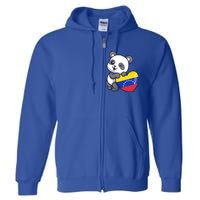 Venezuela Heart Panda Pride Venezuelan Flag Roots Souvenir Funny Gift Full Zip Hoodie