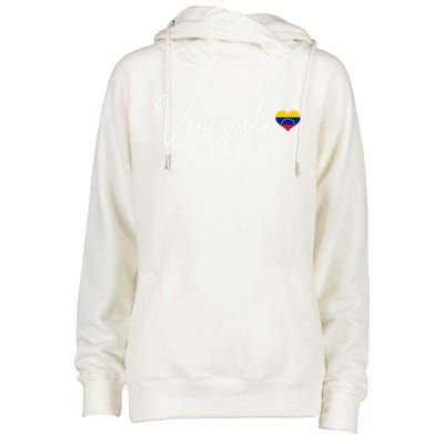 Venezuela Heart Pride Venezuelan Flag Meaningful Gift Womens Funnel Neck Pullover Hood