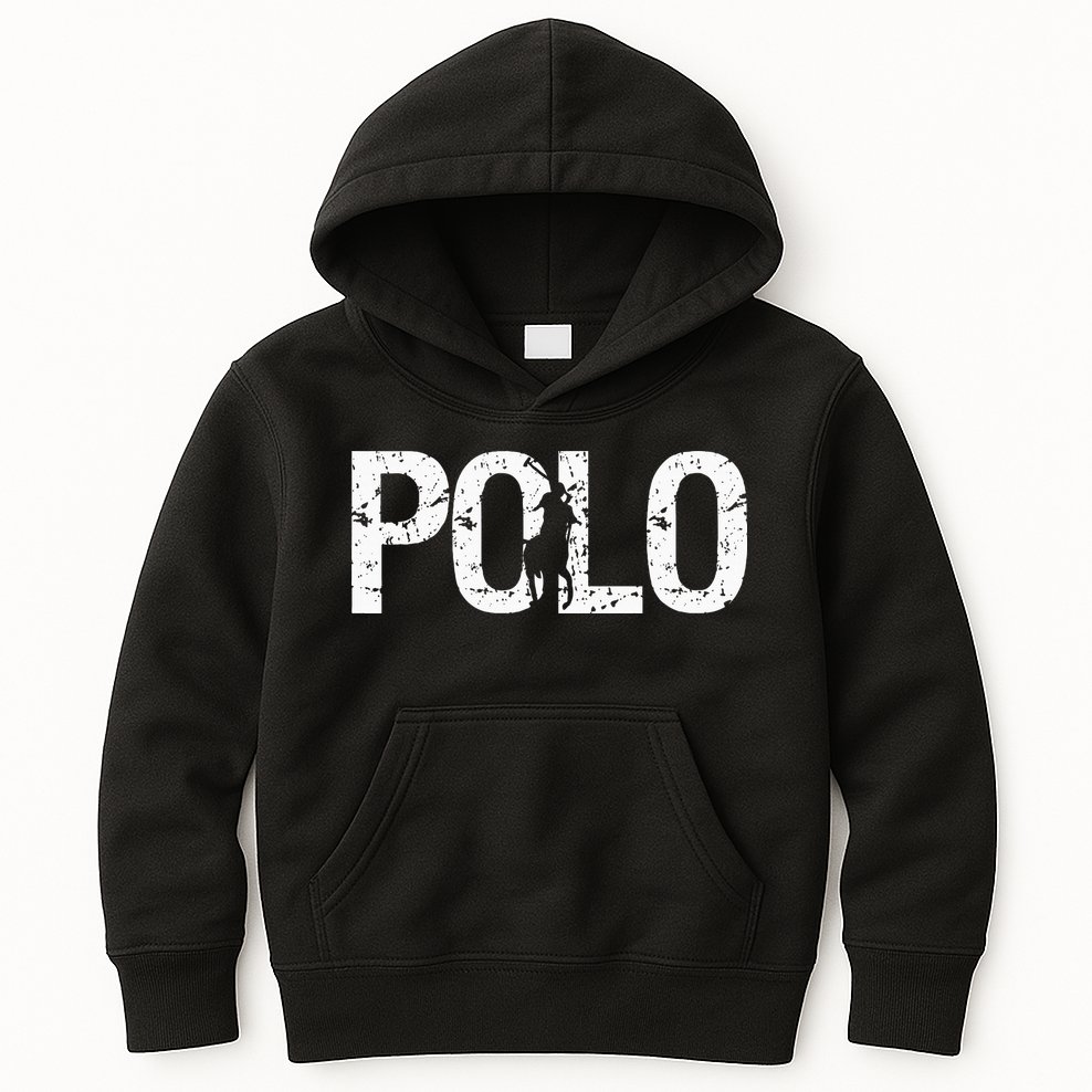 Vintage Horse Polo Gifts For Polo Players Horseback Riding Kids Hoodie