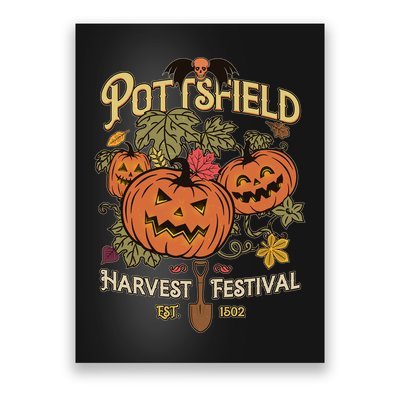 Vintage Halloween Pottsfield Harvest Festival EST 1502 Poster