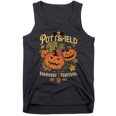 Vintage Halloween Pottsfield Harvest Festival EST 1502 Tank Top