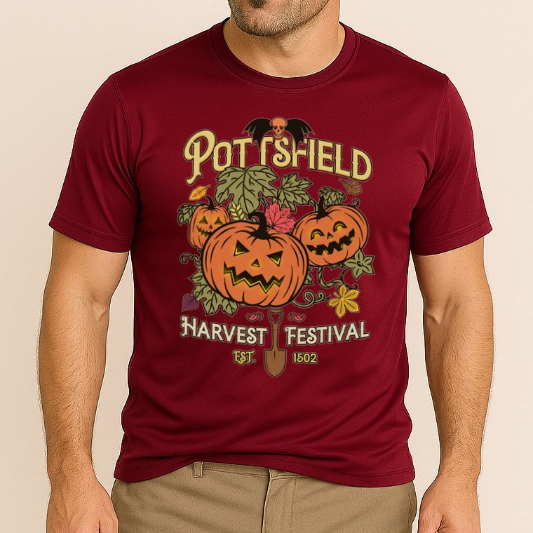 Vintage Halloween Pottsfield Harvest Festival EST 1502 Cooling Performance Crew T-Shirt