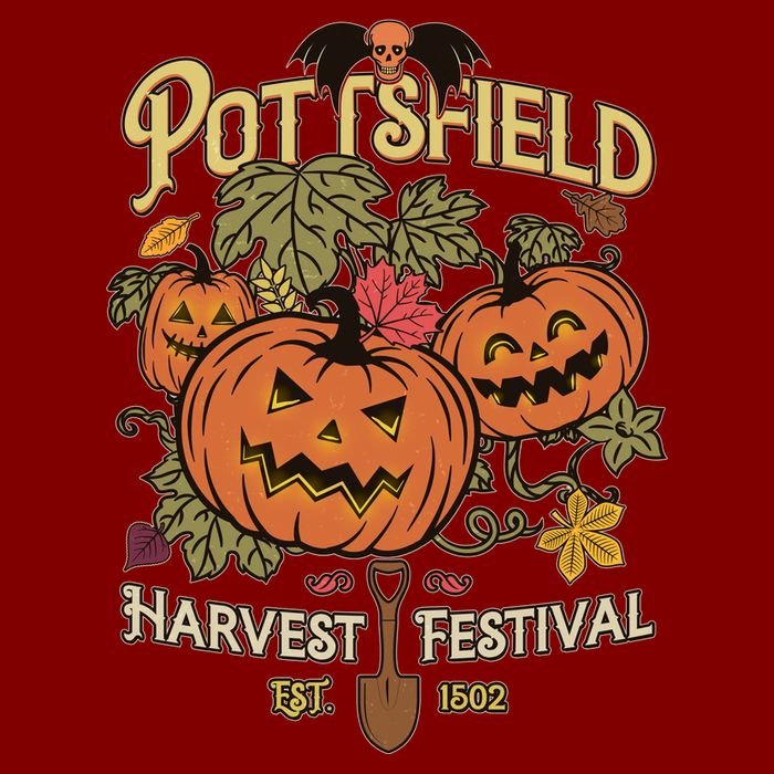 Vintage Halloween Pottsfield Harvest Festival EST 1502 Cooling Performance Crew T-Shirt