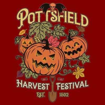 Vintage Halloween Pottsfield Harvest Festival EST 1502 T-Shirt