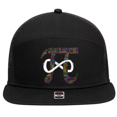 Vintage Happy Pi Day Retro Number Lover Math Gift Teacher 7 Panel Mesh Trucker Snapback Hat