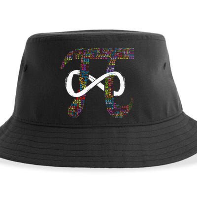 Vintage Happy Pi Day Retro Number Lover Math Gift Teacher Sustainable Bucket Hat