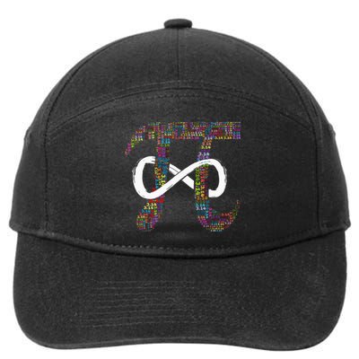 Vintage Happy Pi Day Retro Number Lover Math Gift Teacher 7-Panel Snapback Hat