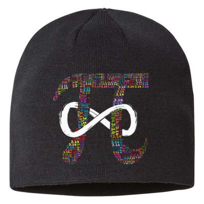 Vintage Happy Pi Day Retro Number Lover Math Gift Teacher Sustainable Beanie