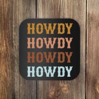 Vintage Howdy Rodeo Western Cow Country Cow Coaster