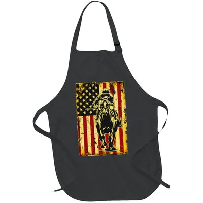 Vintage Horse Racing Jockey American Flag Apron