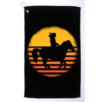 Vintage Horse Riding Equestrian Gift Platinum Collection Golf Towel