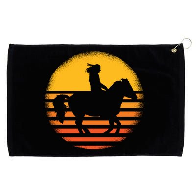 Vintage Horse Riding Equestrian Gift Grommeted Golf Towel