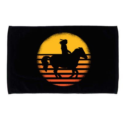 Vintage Horse Riding Equestrian Gift Microfiber Hand Towel