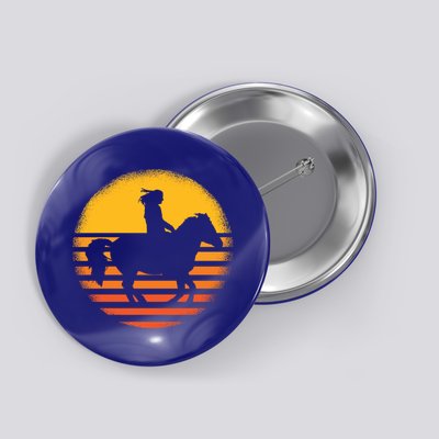 Vintage Horse Riding Equestrian Gift Button