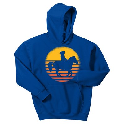 Vintage Horse Riding Equestrian Gift Kids Hoodie