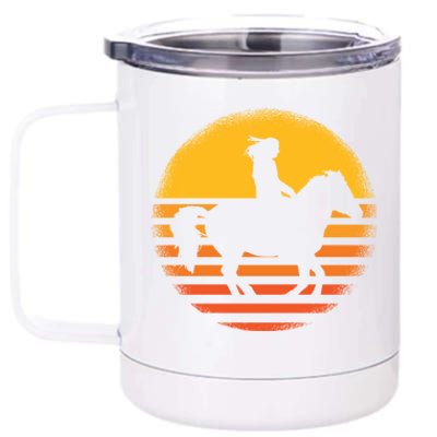 Vintage Horse Riding Equestrian Gift 12 oz Stainless Steel Tumbler Cup